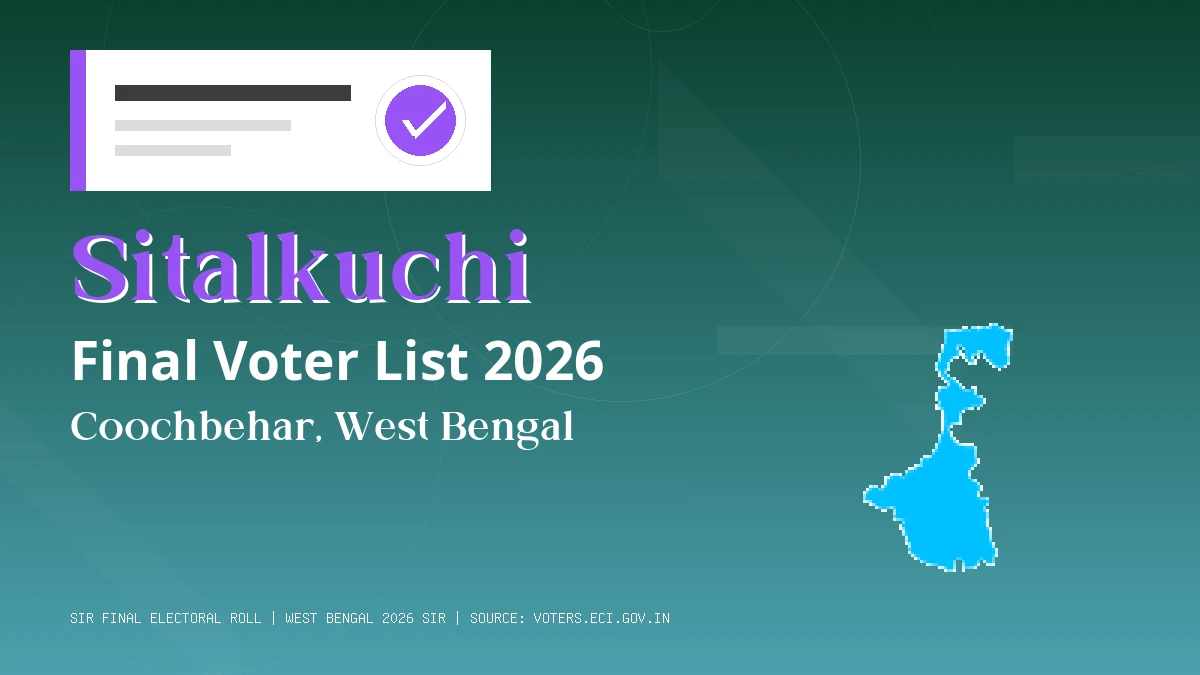 Sitalkuchi Final Voter List 2026 West Bengal
