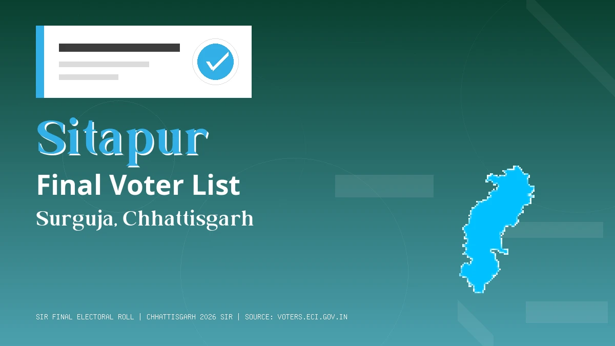Sitapur Final Voter List Chhattisgarh