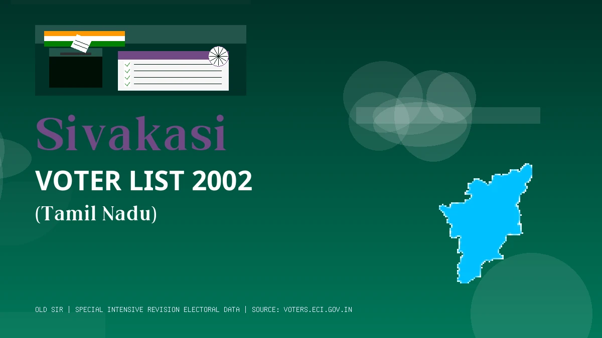 Sivakasi Voter List 2002 PDF Download Tamil Nadu