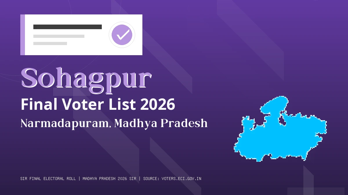 Sohagpur Final Voter List 2026 Madhya Pradesh