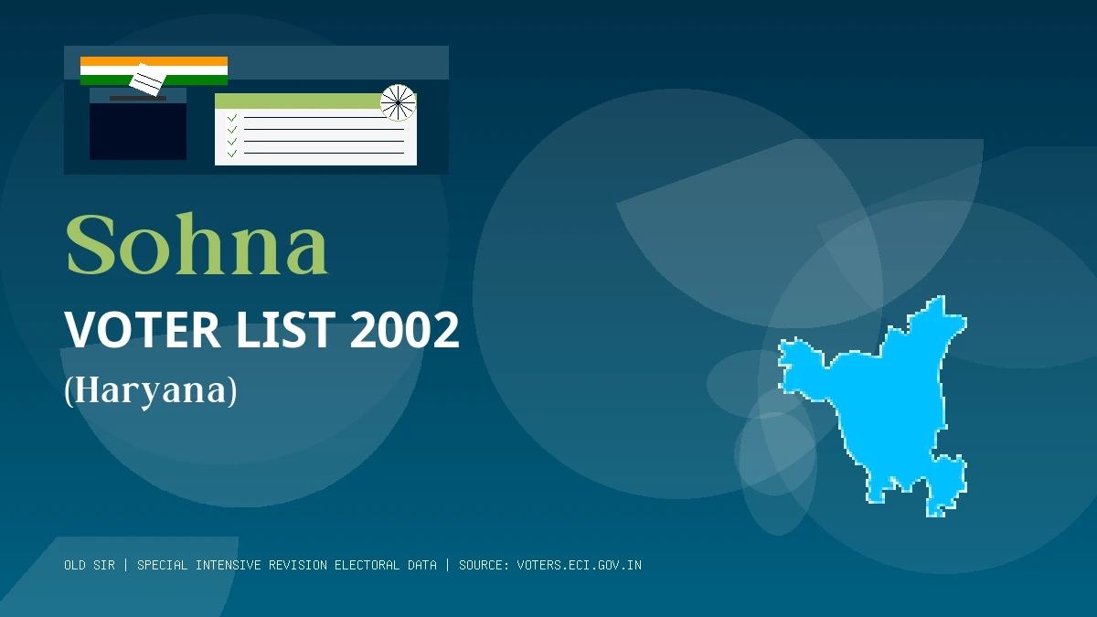 Sohna Voter List 2002 PDF Download Haryana