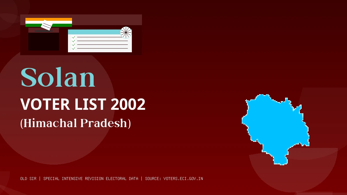 Solan Voter List 2002 PDF Download Himachal Pradesh