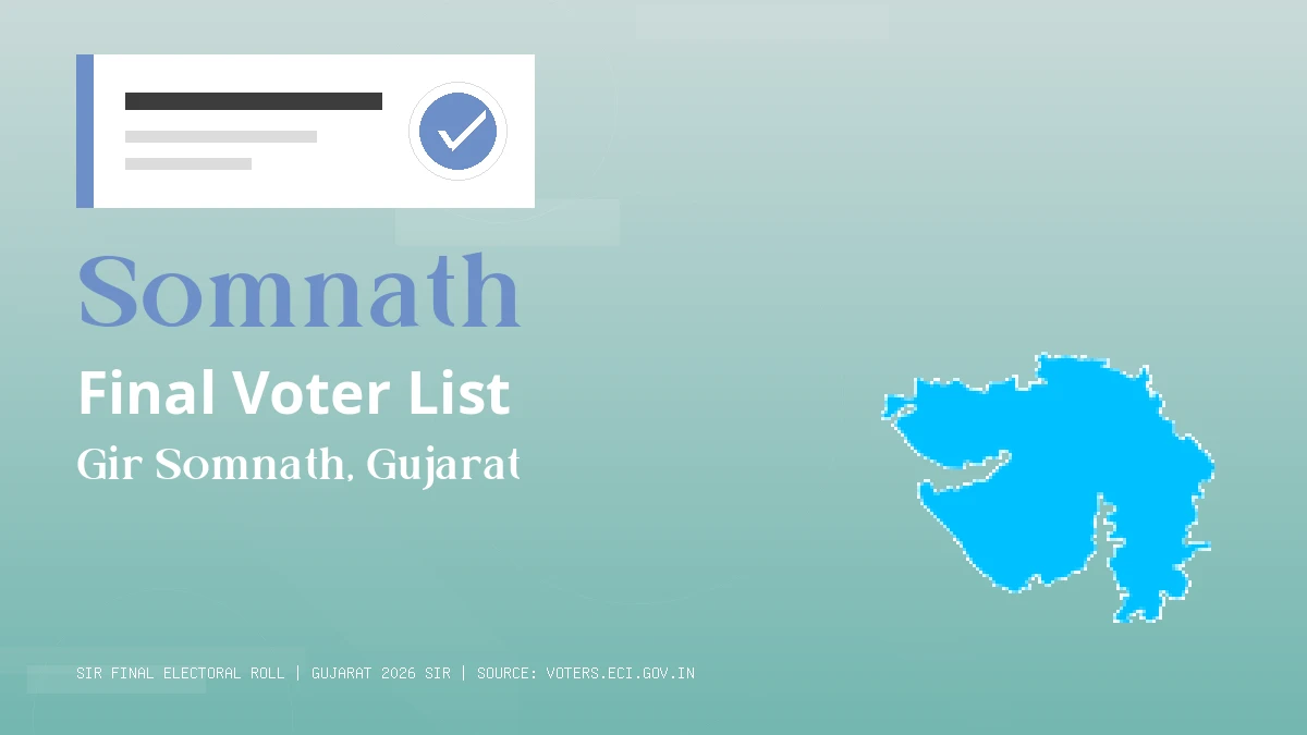 Somnath Final Voter List Gujarat