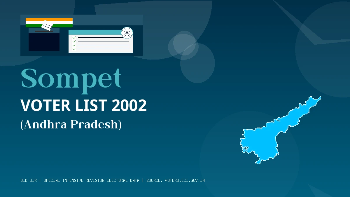Sompet Voter List 2002 PDF Download Andhra Pradesh