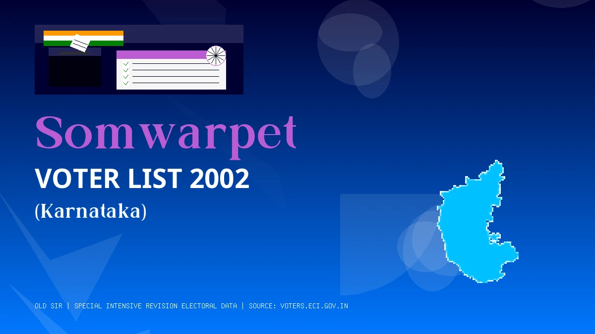Somwarpet Voter List 2002 PDF Download Karnataka