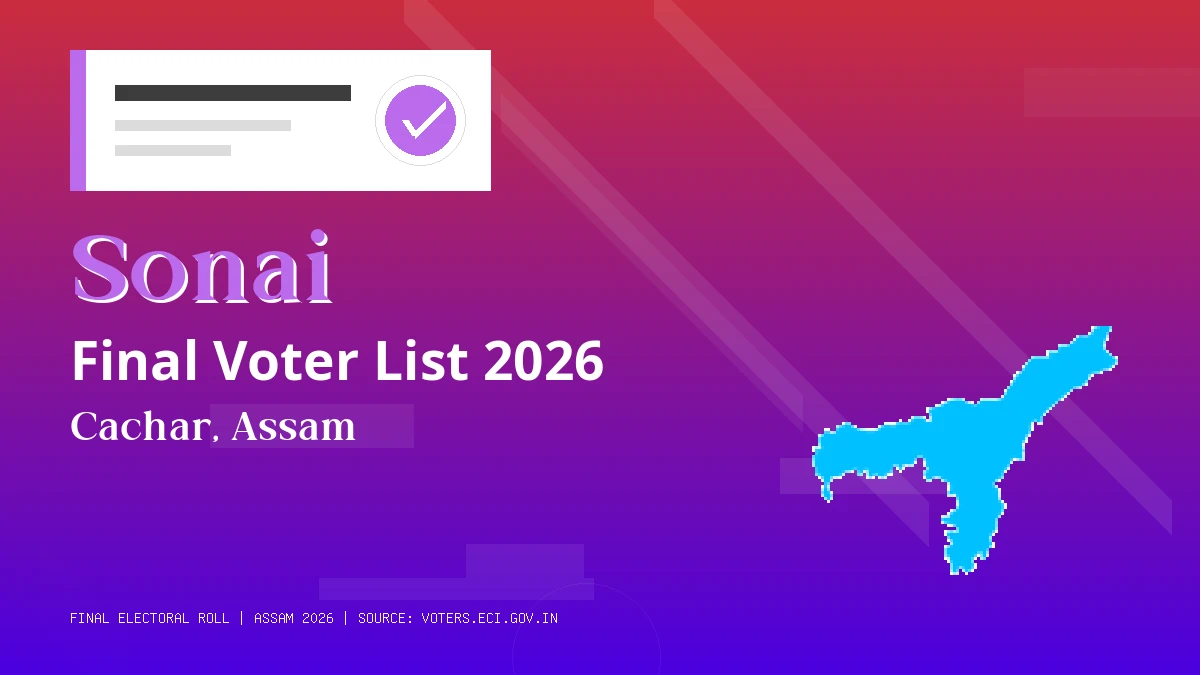 Sonai Final Voter List 2026 Assam