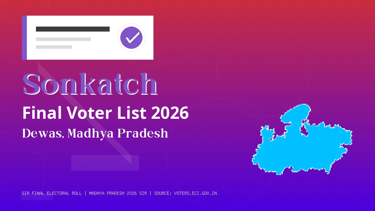 Sonkatch Final Voter List 2026 Madhya Pradesh