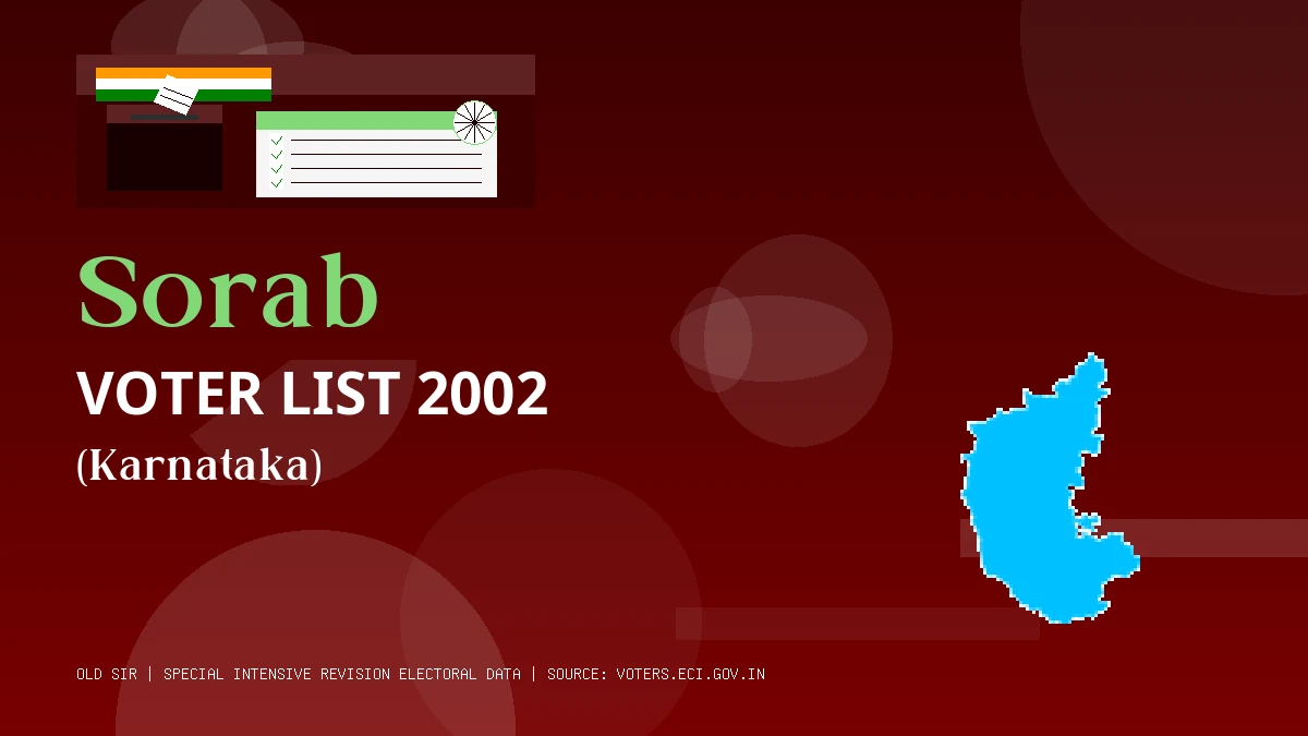 Sorab Voter List 2002 PDF Download Karnataka