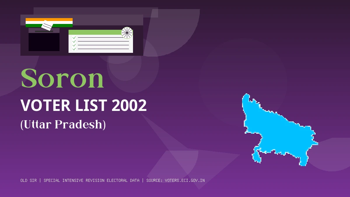 Soron Voter List 2002 PDF Download Uttar Pradesh