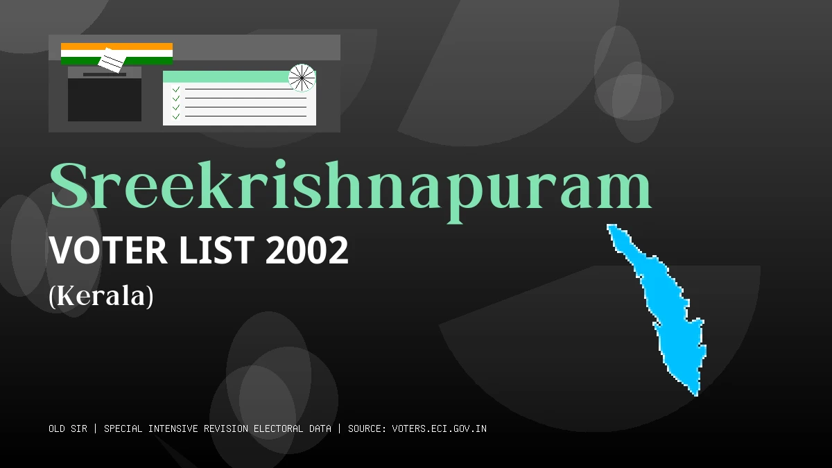 Sreekrishnapuram Voter List 2002 PDF Download Kerala