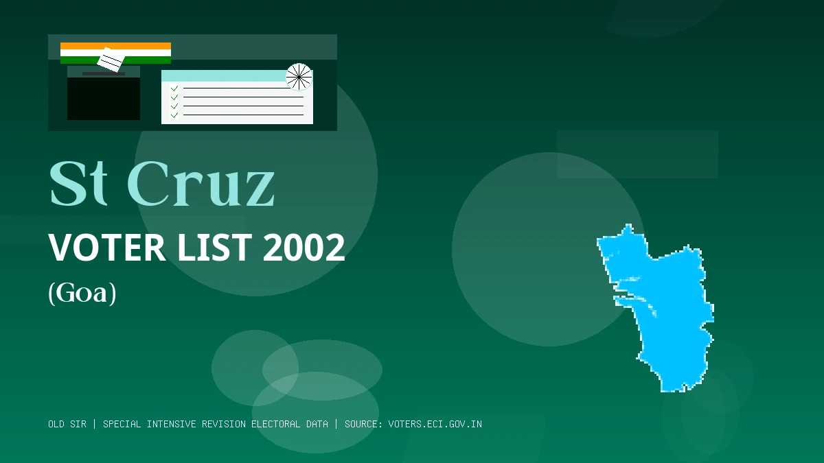 St Cruz Voter List 2002 PDF Download Goa