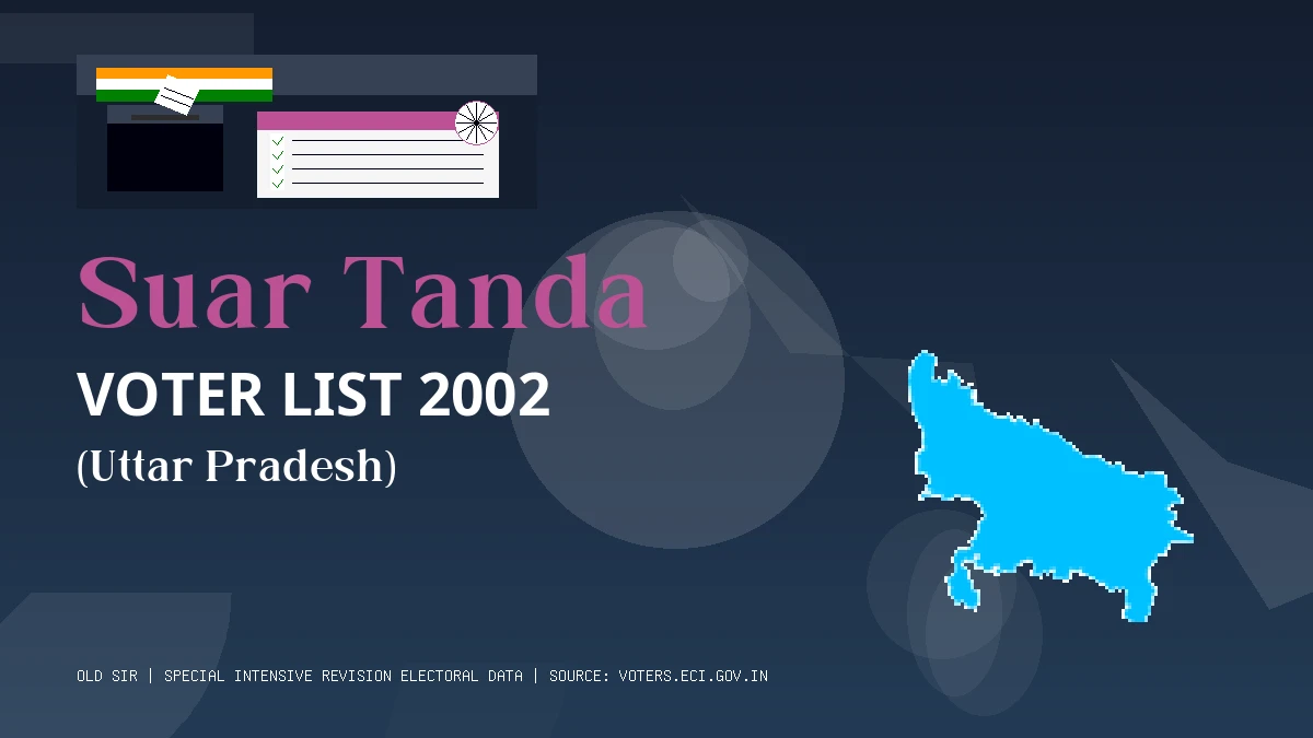 Suar Tanda Voter List 2002 PDF Download Uttar Pradesh