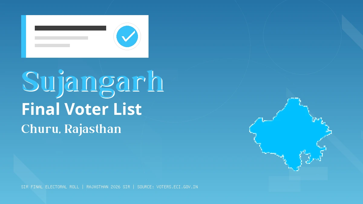 Sujangarh Final Voter List Rajasthan
