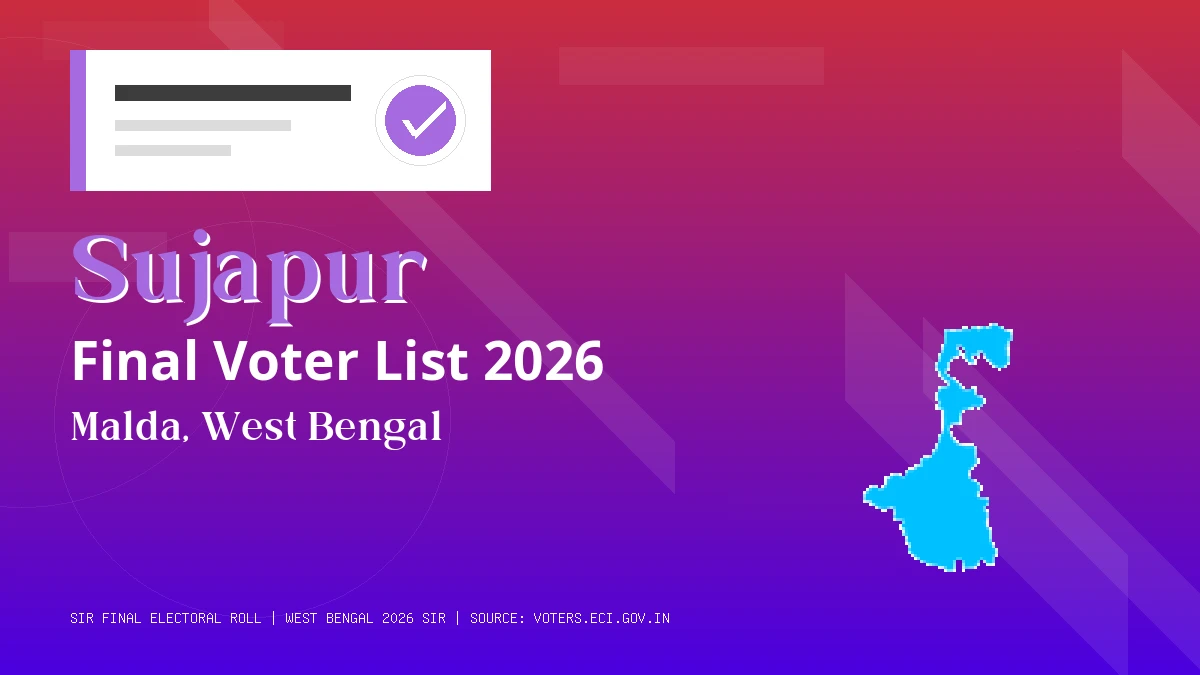 Sujapur Final Voter List 2026 West Bengal