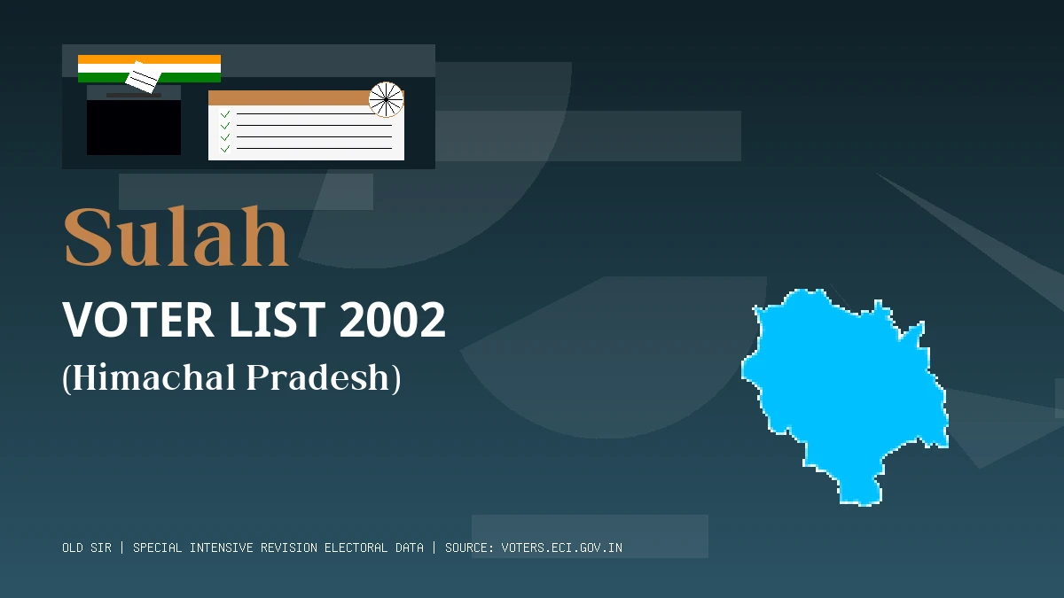 Sulah Voter List 2002 PDF Download Himachal Pradesh