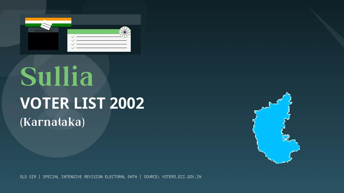 Sullia Voter List 2002 PDF Download Karnataka