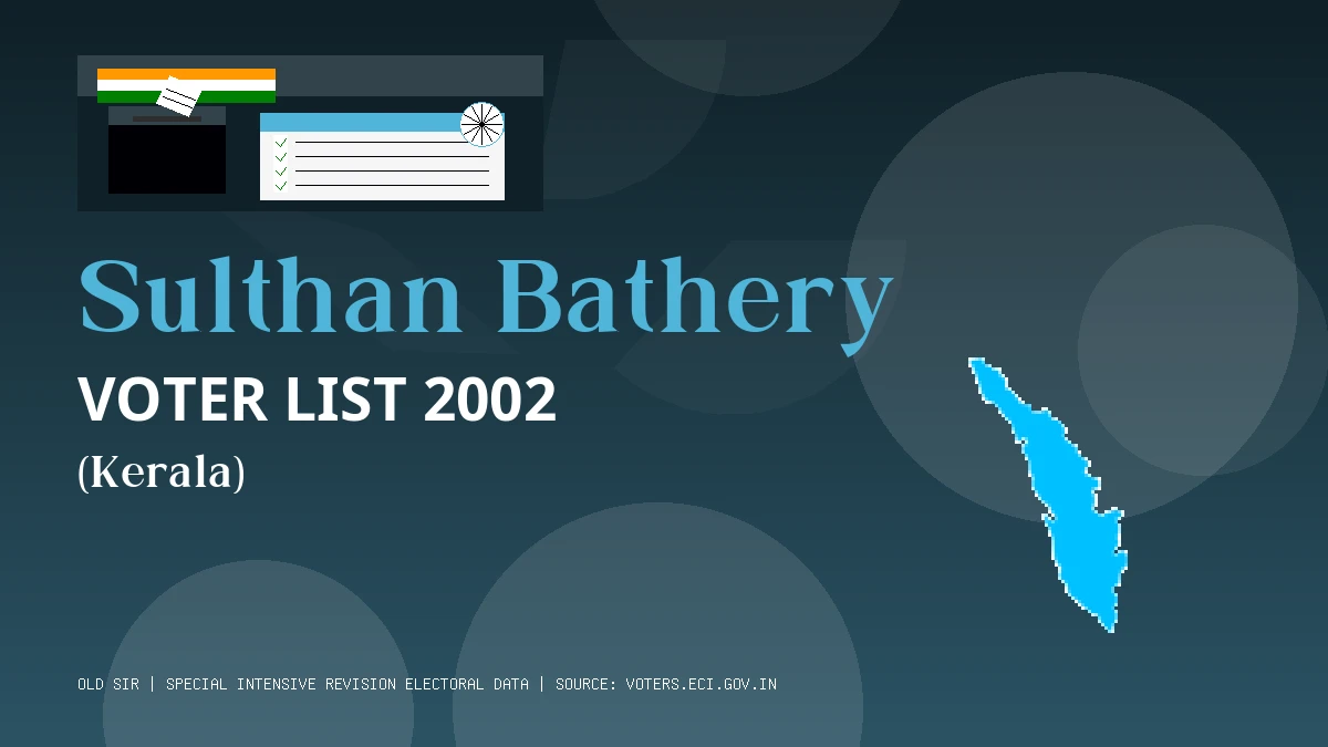 Sulthan Bathery Voter List 2002 PDF Download Kerala