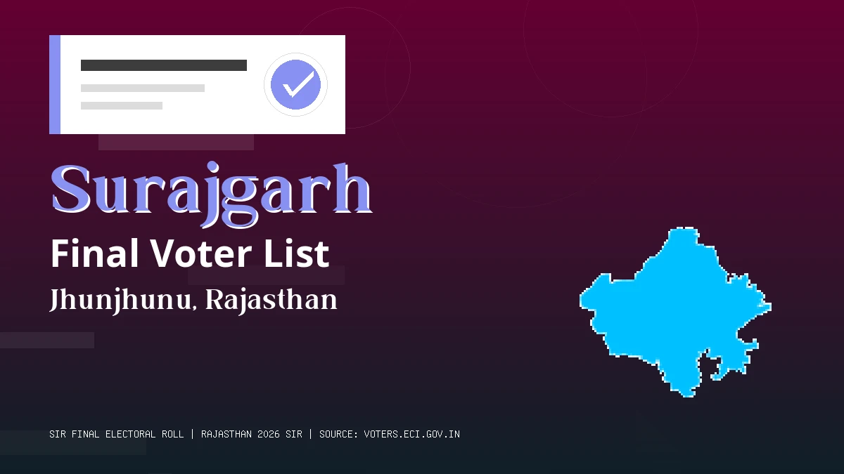 Surajgarh Final Voter List Rajasthan