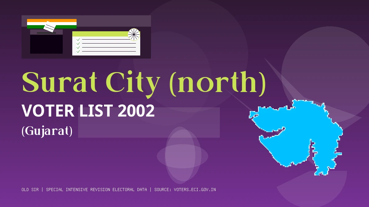 Surat City (north) Voter List 2002 PDF Download Gujarat