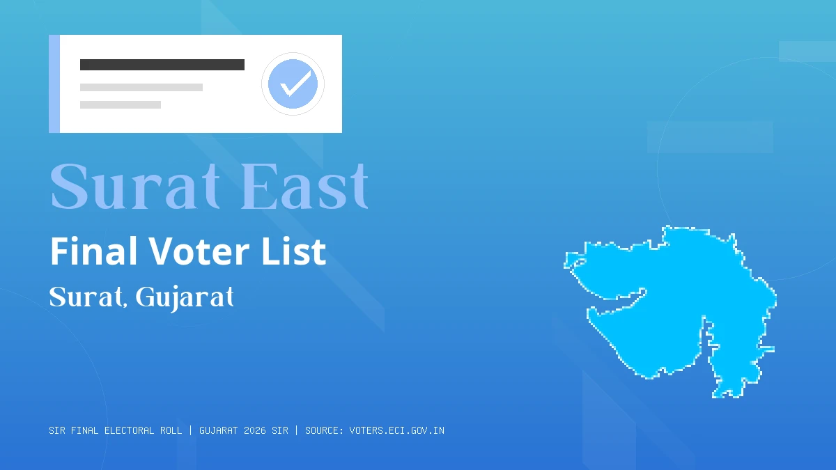 Surat East Final Voter List Gujarat