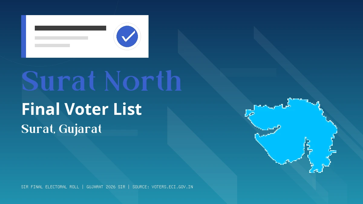 Surat North Final Voter List Gujarat