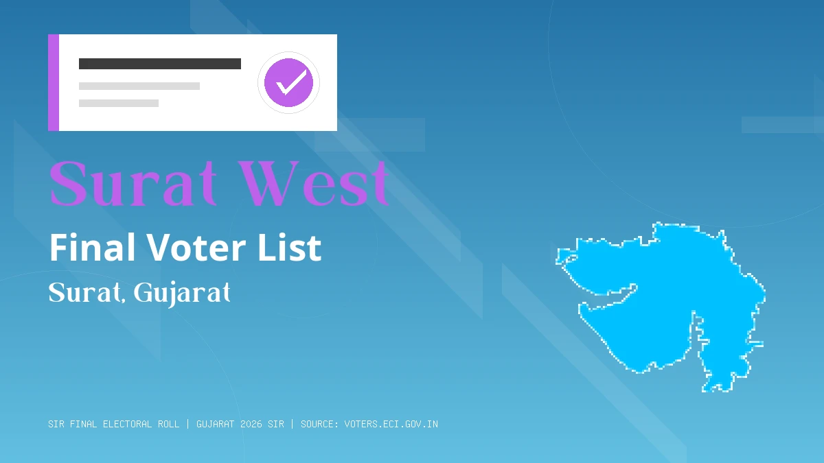 Surat West Final Voter List Gujarat