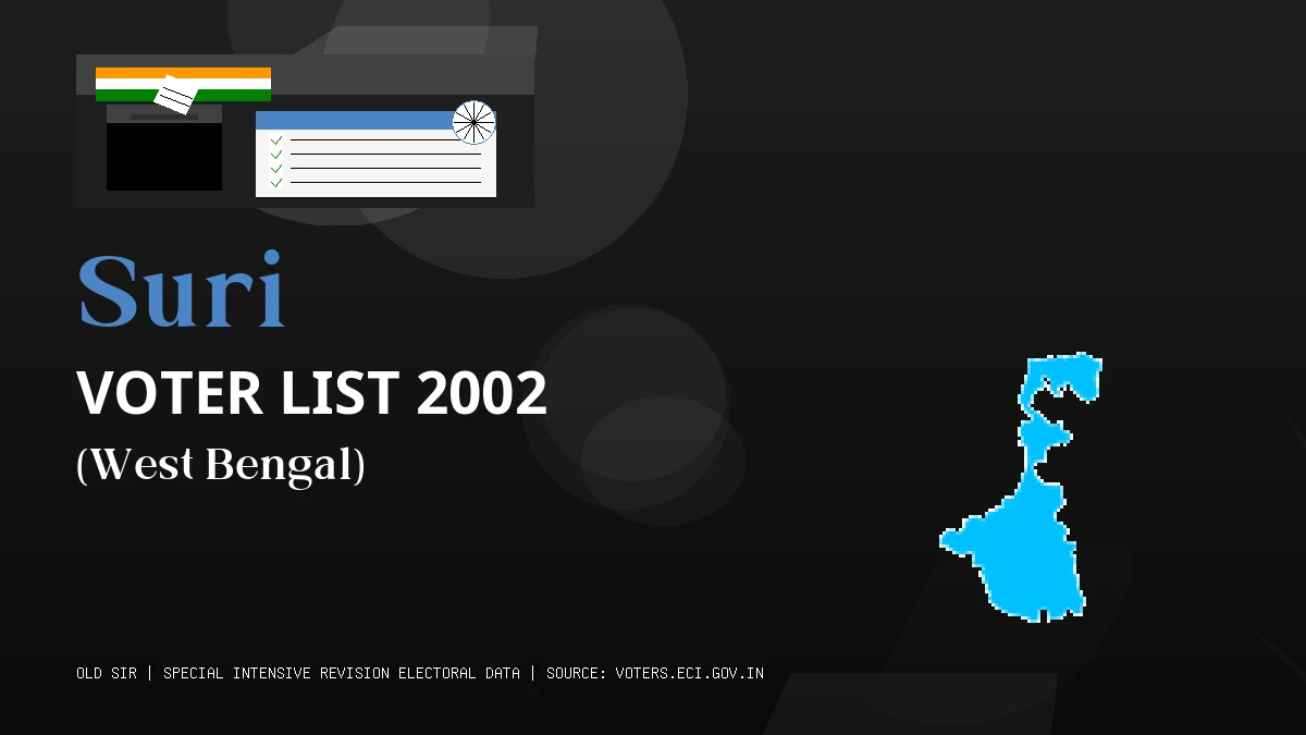 Suri Voter List 2002 PDF Download West Bengal