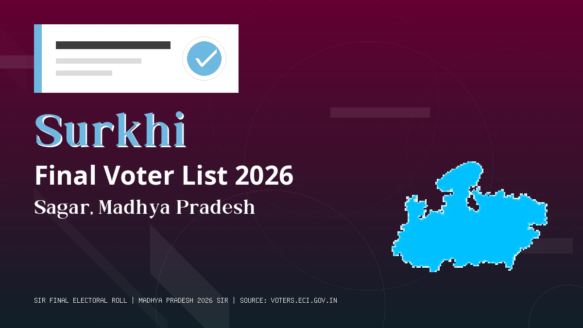 Surkhi Final Voter List 2026 Madhya Pradesh