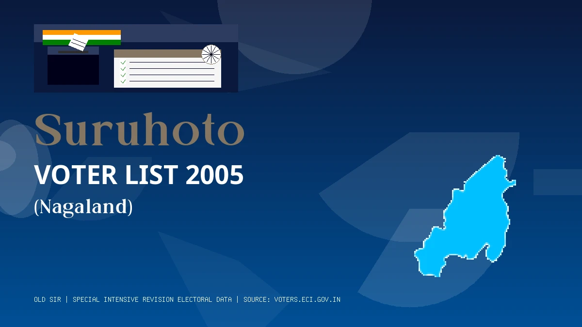 Suruhoto Voter List 2005 PDF Download Nagaland