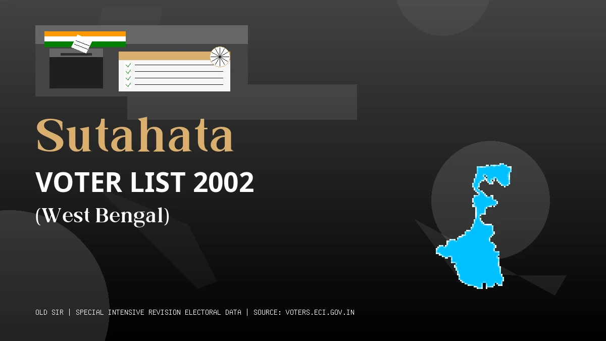 Sutahata Voter List 2002 PDF Download West Bengal