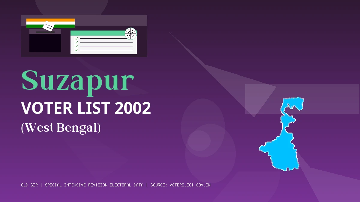 Suzapur Voter List 2002 PDF Download West Bengal