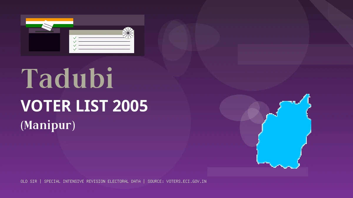 Tadubi Voter List 2005 PDF Download Manipur