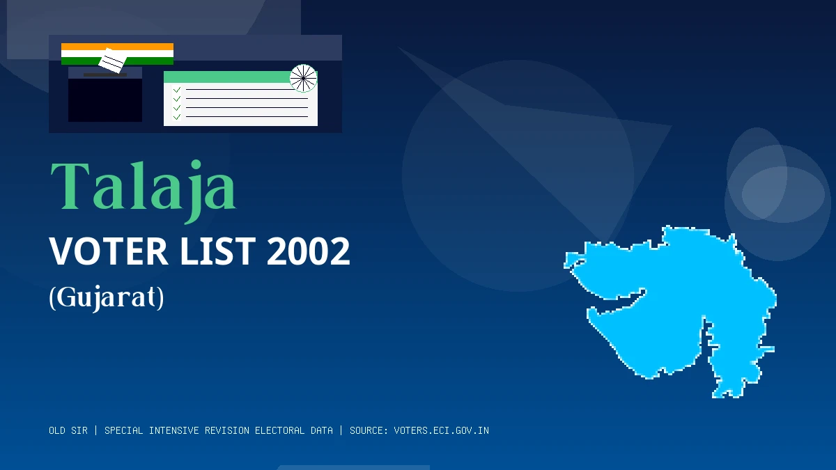 Talaja Voter List 2002 PDF Download Gujarat