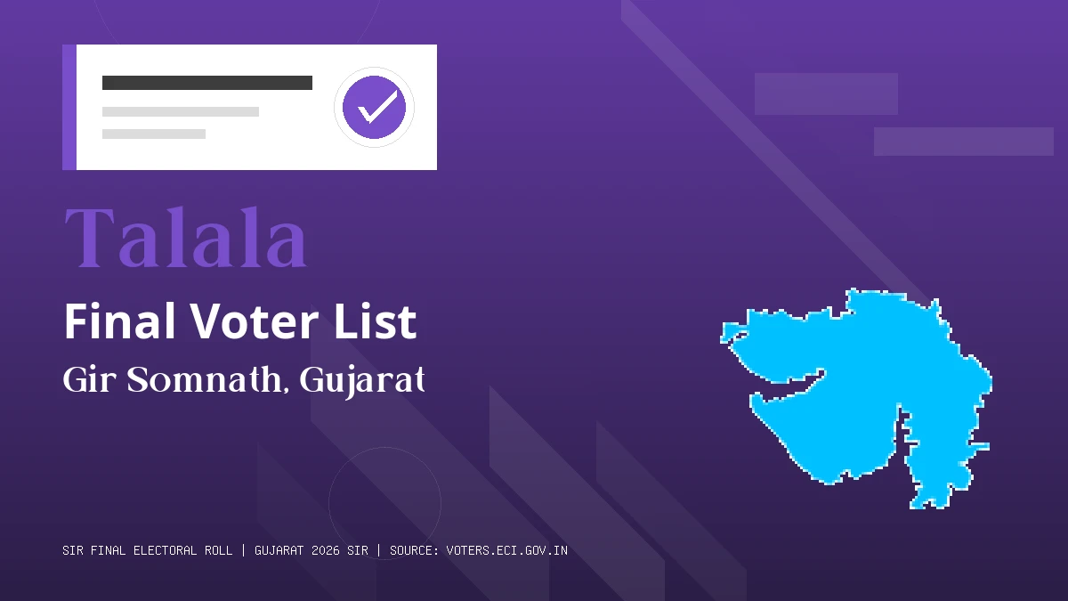 Talala Final Voter List Gujarat