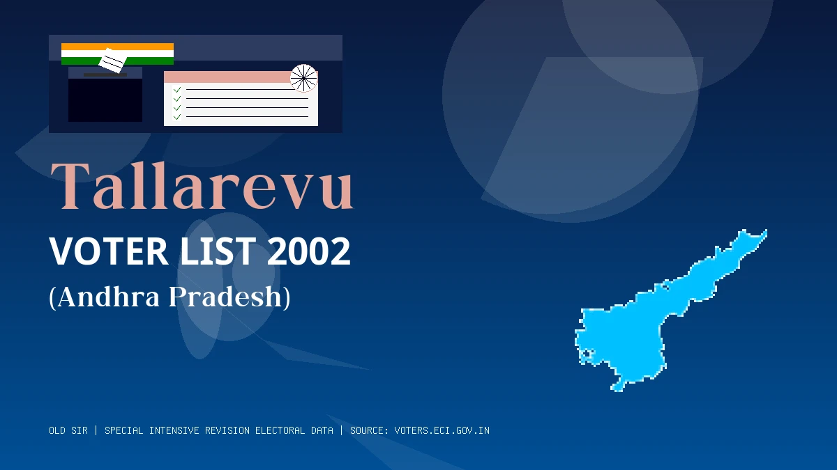 Tallarevu Voter List 2002 PDF Download Andhra Pradesh