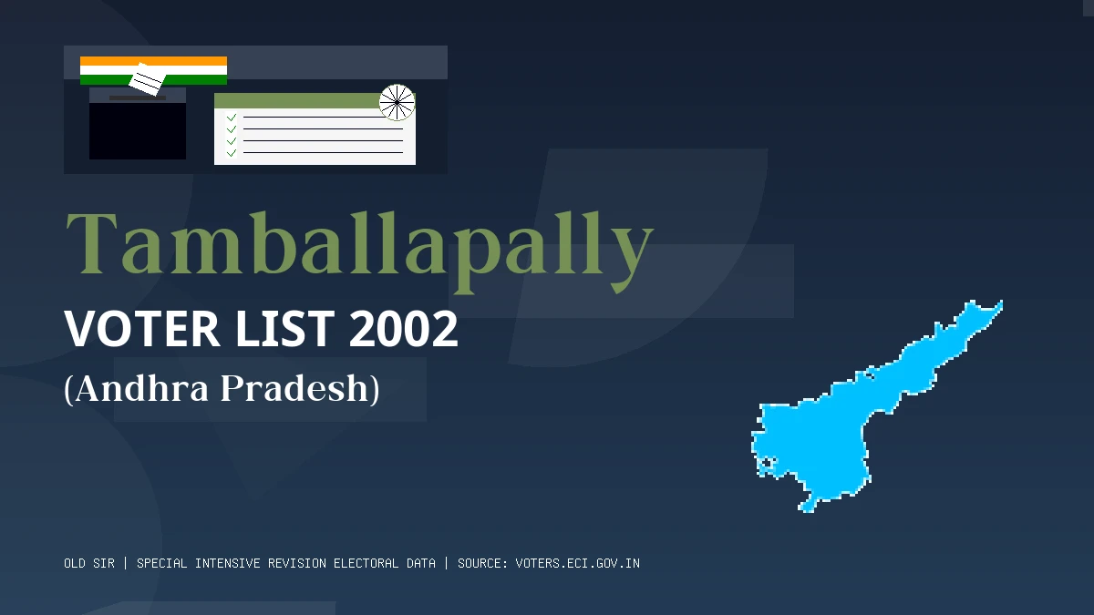 Tamballapally Voter List 2002 PDF Download Andhra Pradesh