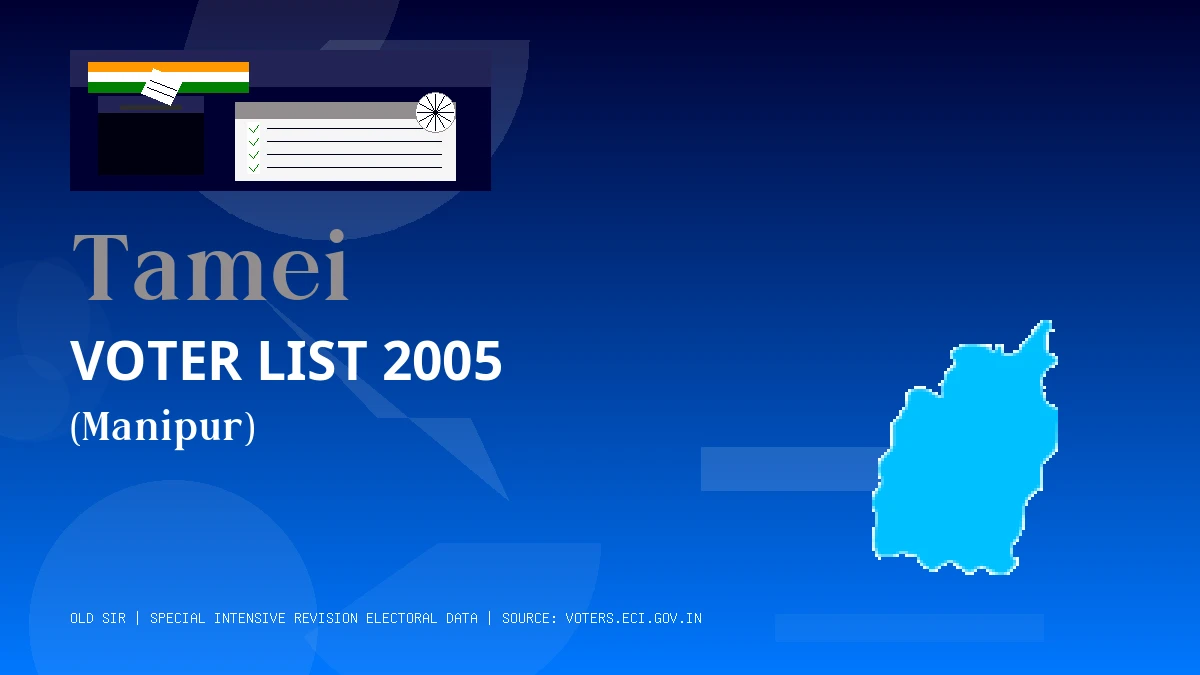 Tamei Voter List 2005 PDF Download Manipur