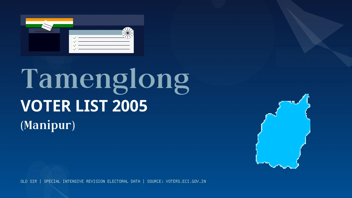 Tamenglong Voter List 2005 PDF Download Manipur