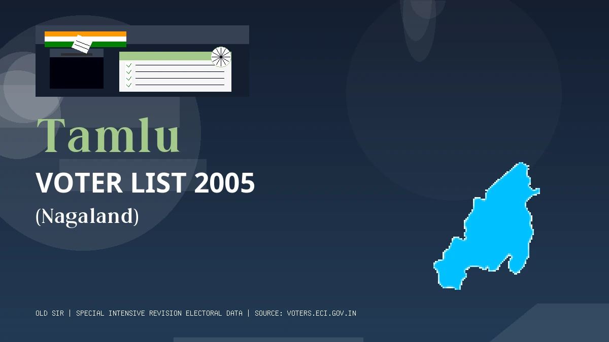 Tamlu Voter List 2005 PDF Download Nagaland