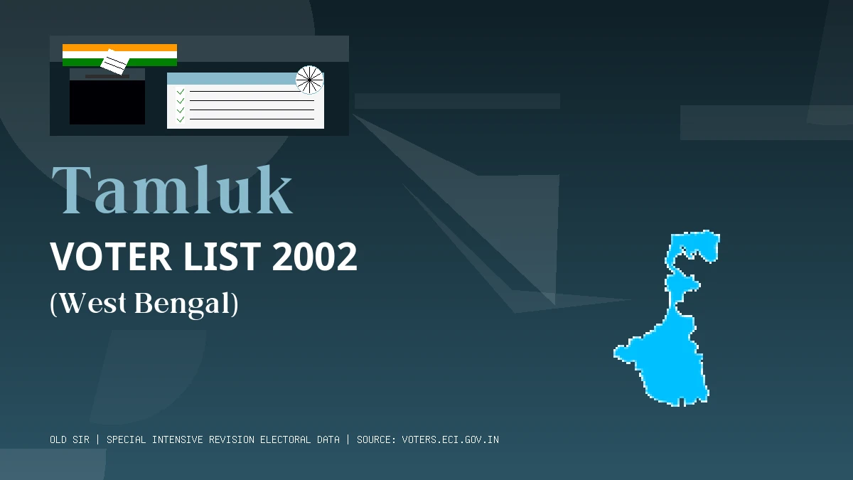 Tamluk Voter List 2002 PDF Download West Bengal