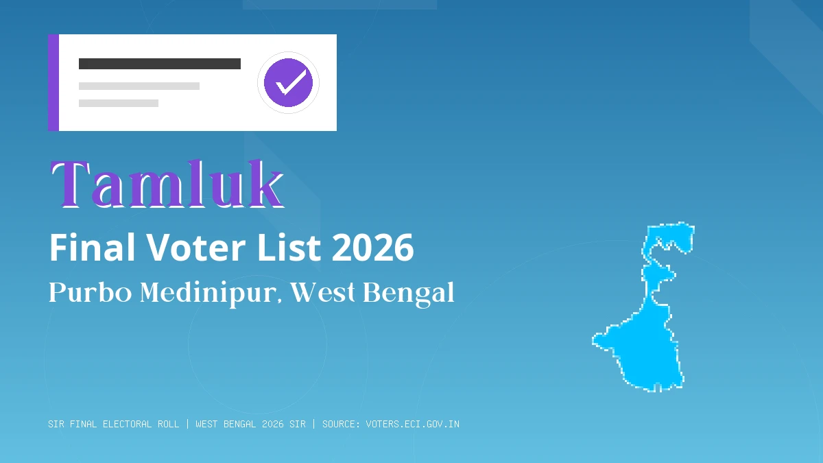 Tamluk Final Voter List 2026 West Bengal