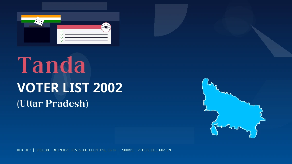 Tanda Voter List 2002 PDF Download Uttar Pradesh