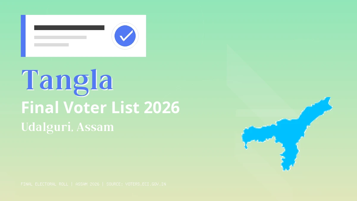 Tangla Final Voter List 2026 Assam