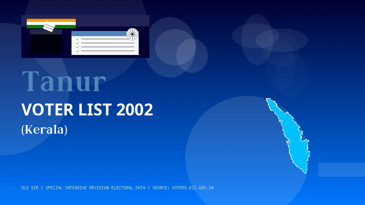 Tanur Voter List 2002 PDF Download Kerala