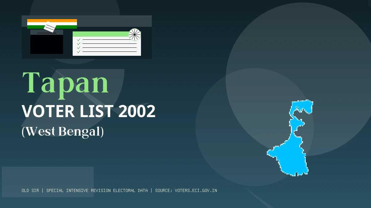 Tapan Voter List 2002 PDF Download West Bengal