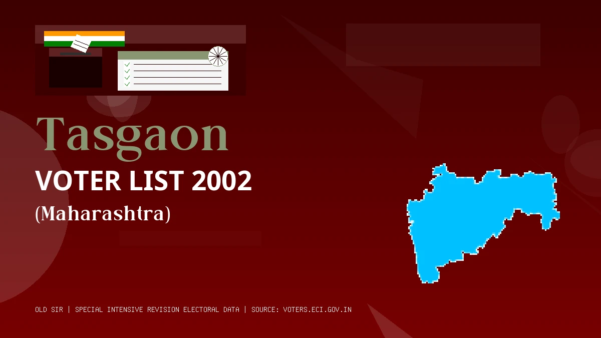 Tasgaon Voter List 2002 PDF Download Maharashtra