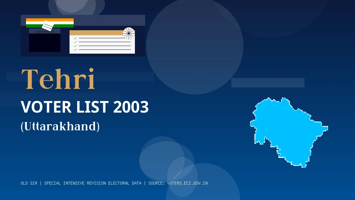 Tehri Voter List 2003 PDF Download Uttarakhand