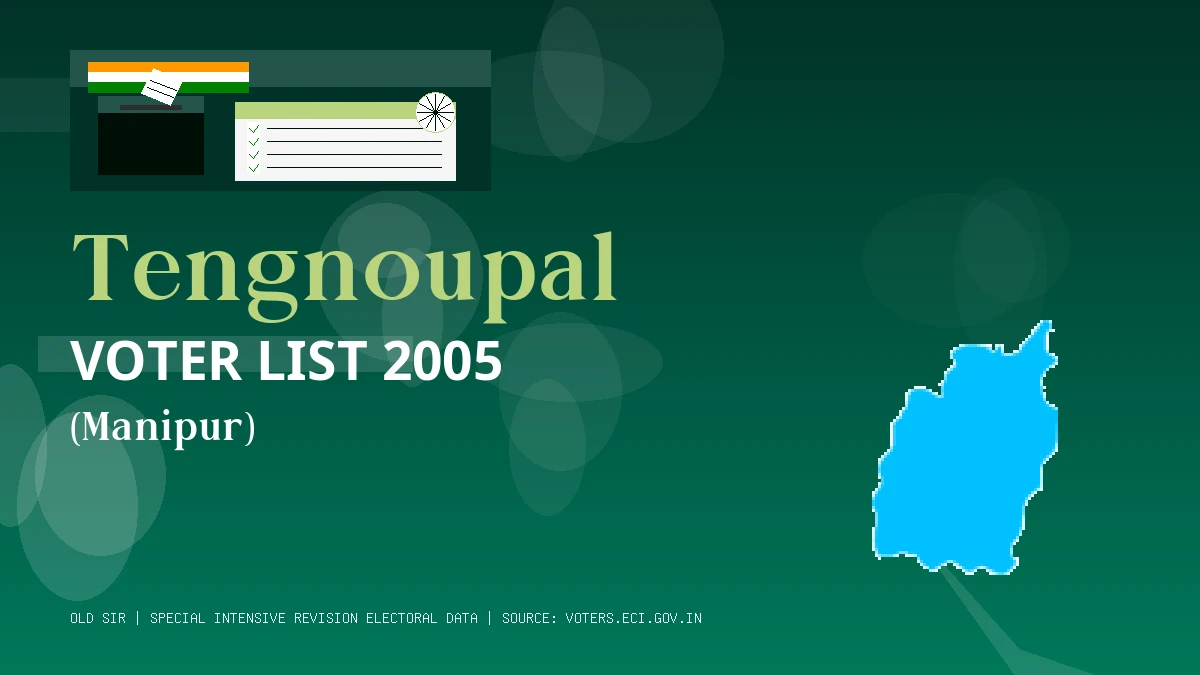 Tengnoupal Voter List 2005 PDF Download Manipur