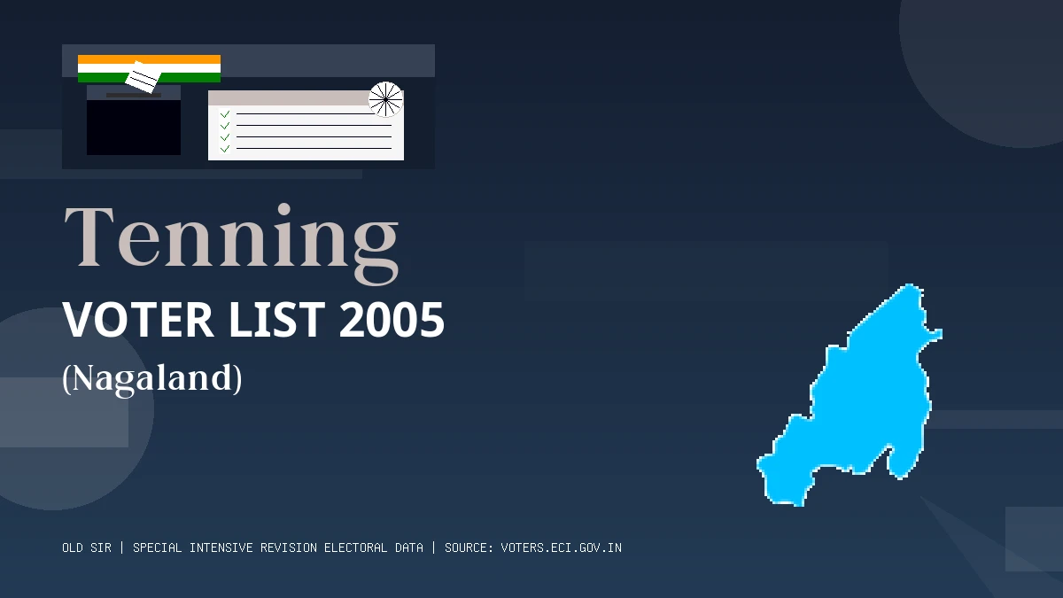 Tenning Voter List 2005 PDF Download Nagaland