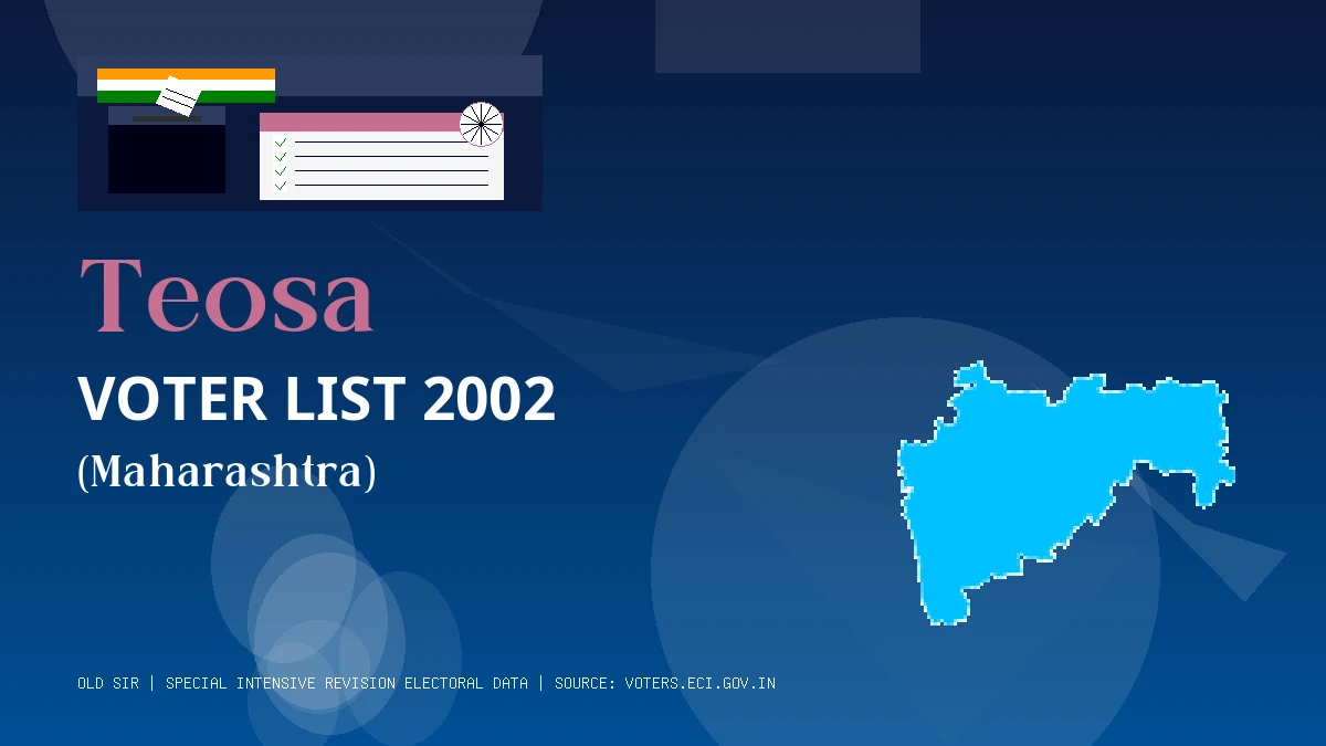 Teosa Voter List 2002 PDF Download Maharashtra
